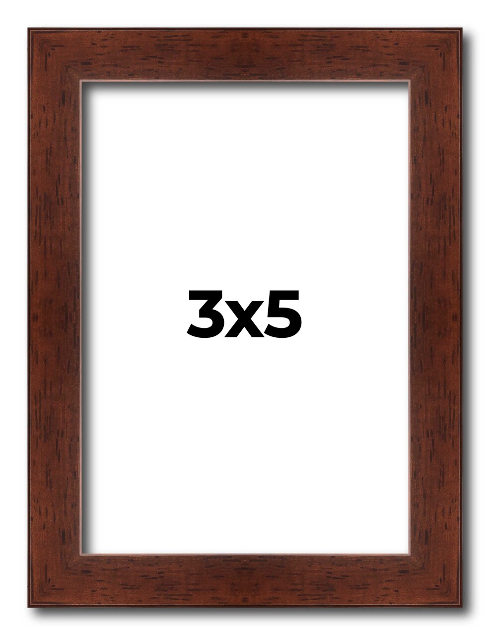 Photo Size Classic Modern Brown Frame - UV Acrylic, Foam Board Backing, Hanging Hardware